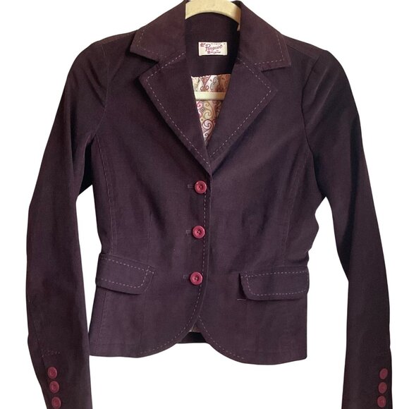 Penguin By Munsingwear Jackets & Blazers - Penguin XS or 0 women Corduroy blazer/jacket Burgundy Preppy Old Money Y2K